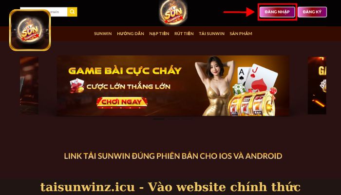 Truy cập website cổng game Sunwin